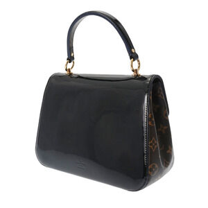 Louis Vuitton Black Patent Cherrywood Leather Monogram Vernis Handbag
